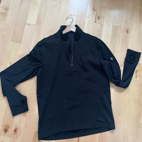 Black casual everyday long sleeve men’s top - Picture 2 of 8